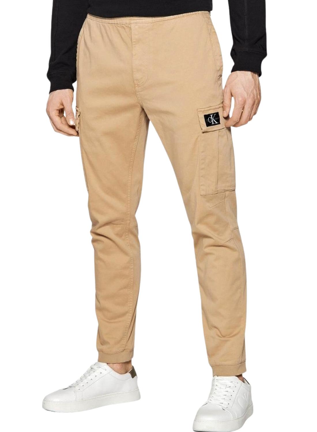 Pantalon Calvin Klein Skinny Cargo Beige Homme