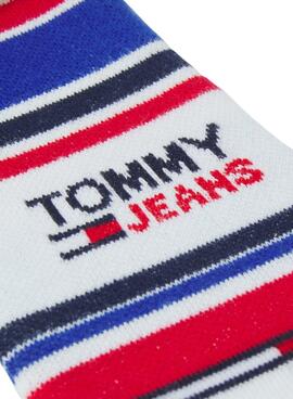 Chaussettes Tommy Jeans Invisibles Rayures Multi Bleu