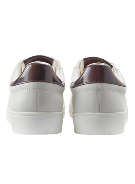 Baskets Fred Perry Spencer Blanc Bordeaux Homme
