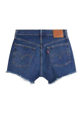 Short Jeans Levis 501 Original Bleu pour Femme