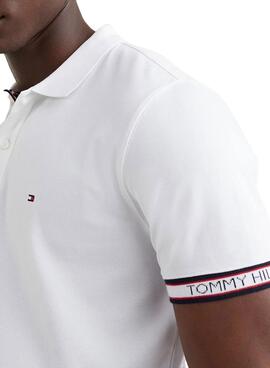 Polo Tommy Hilfiger Cinta Logo Blanc pour Homme