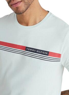 T-Shirt Tommy Hilfiger Front Logo Menta Homme