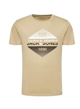 T-Shirt Jack And Jones Brac Beige Homme