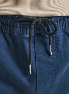 Pantalon Jack Jones Gordon Lane Akm Bleu Marine Homme