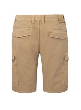 Bermuda Pepe Jeans Jared Camel pour Homme