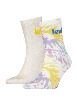 Pack 2 Chaussettes Levis Tie Dye Multicolor Unisexe