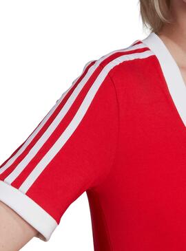 T-Shirt Adidas Cropped Rouge pour Femme