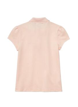 Polo Lacoste Basic Ruffles Rose pour Fille