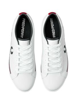 Baskets Fred Perry Baseline Perf Blanc Homme