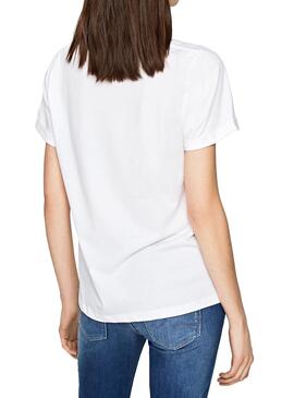 T-Shirt Jeans Pepe Adette Blanc Femme