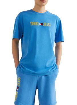 T-Shirt Tommy Jeans ABO POP Bleu pour Homme