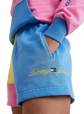 Short Tommy Jeans ABO POP Bleu pour Femme