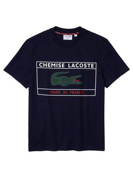 T-Shirt Lacoste Made in France Marina pour Homme