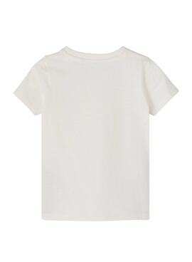 T-Shirt Name It Jusa Mariposas Blanc pour Fille