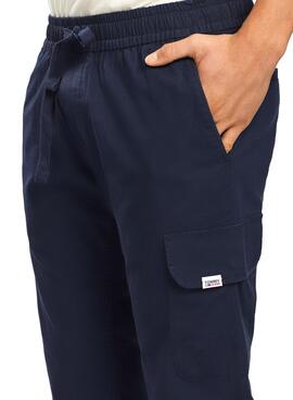 Pantalon Tommy Jeans Scanton Bleu Marine pour Homme