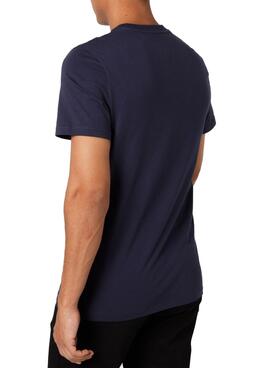 T-Shirt Tommy Jeans Contrast Pocket Bleu Marine Homme
