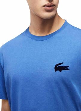 T-Shirt Salon Lacoste Bleu Homme