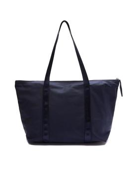 Sac À Main Lacoste Jeanne Shopper Bleu Marine pour Femme