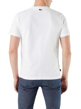T-Shirt Lacoste Héritage Blanc pour Homme