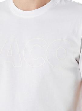 T-Shirt Lacoste Héritage Blanc pour Homme