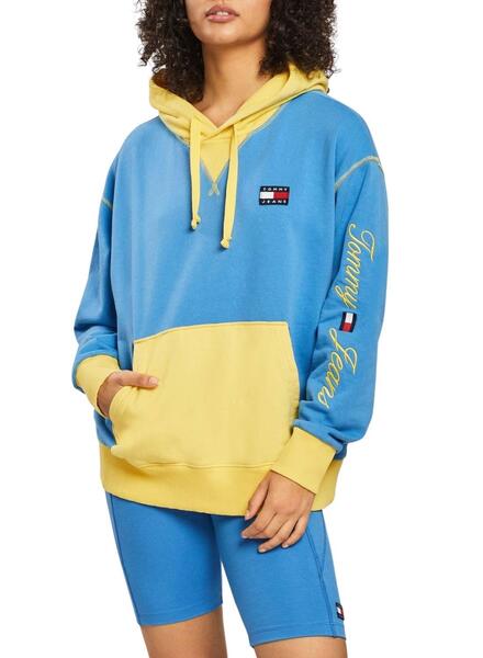 Sweat tommy best sale bleu femme