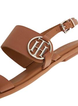 Sandales Tommy Hilfiger Monogram Brun Femme