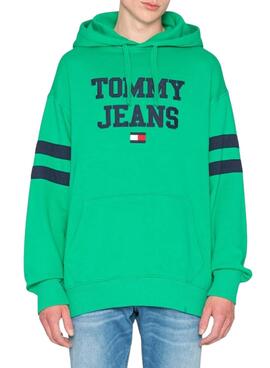 Sweat Tommy Jeans POP DROP Vert pour Homme