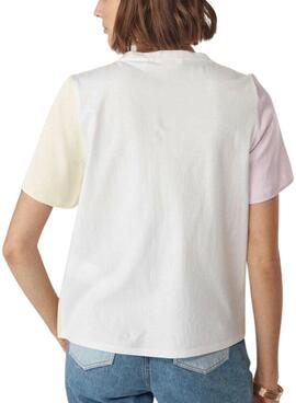 T-Shirt Naf Naf Sent Blanc pour Femme