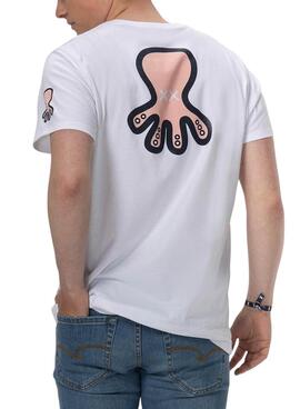 T-Shirt El Pulpo Triple Icon Blanc pour Homme
