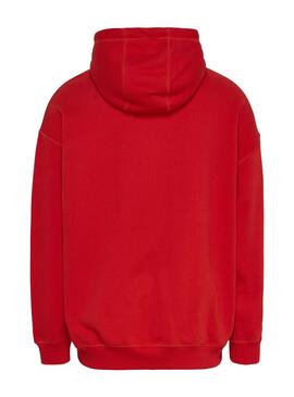 Sweat Tommy Jeans Tape Rouge pour Homme