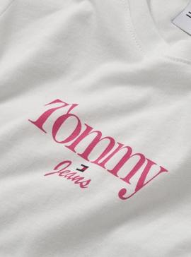 T-Shirt Tommy Jeans Skinny Essential Blanc Femme