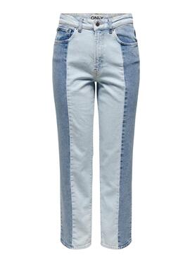 Jeans Only Megan Patchwork Bleu Femme