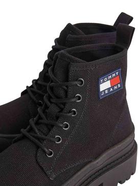 Bootss Tommy Jeans Cordons Noires pour Femme
