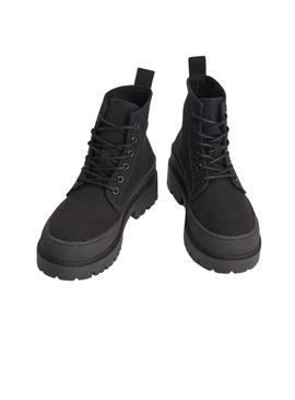 Bootss Tommy Jeans Cordons Noires pour Femme