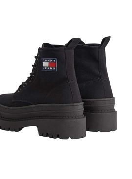 Bootss Tommy Jeans Cordons Noires pour Femme