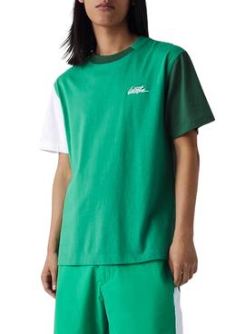 T-Shirt Lacoste Live Couleur Block Vert