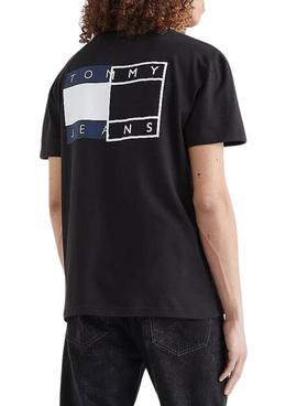 T-Shirt Tommy Jeans Twisted Flag Noire Homme