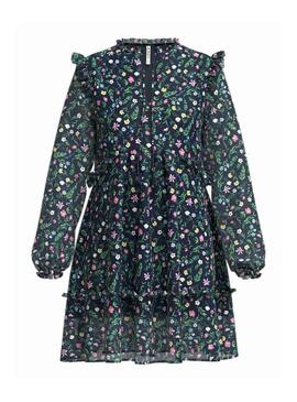 Robe Pepe Jeans Demi Flores Bleu Marine pour Femme