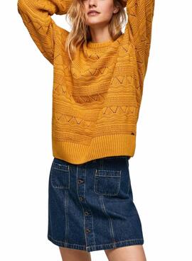 Pull Pepe Jeans Bubby Jaune pour Femme