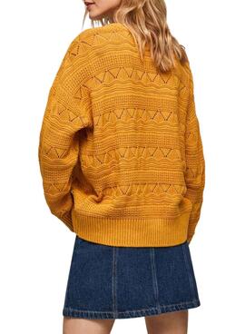 Pull Pepe Jeans Bubby Jaune pour Femme