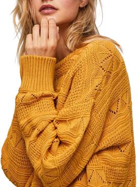 Pull Pepe Jeans Bubby Jaune pour Femme