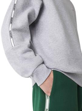 Sweat Lacoste SH1213 Gris pour Homme