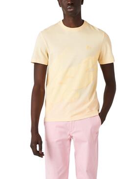 T-Shirt Lacoste Croco Oversize Amarilla Homme