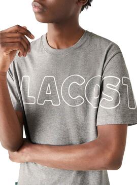 T-Shirt Lacoste Héritage Gris Homme