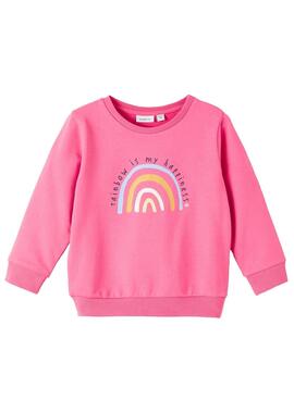 Sweat Name It Larainbow Rosa pour Femme