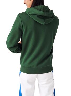 Sweat Lacoste Basique Vert pour Homme