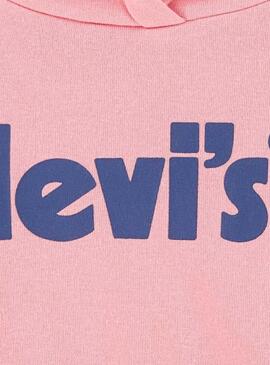 Sweat Levis Poster Logo Rose pour Fille