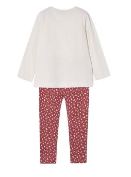 Set Leggings Mayoral Estampé Bordeaux Fille