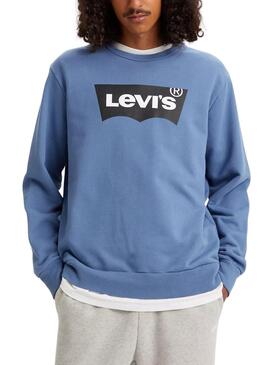 Sweat Levis Standard Graphic Crew Bleu Homme