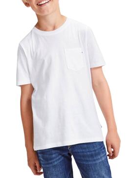 T-Shirt Jack and Jones Pocket White Enfante